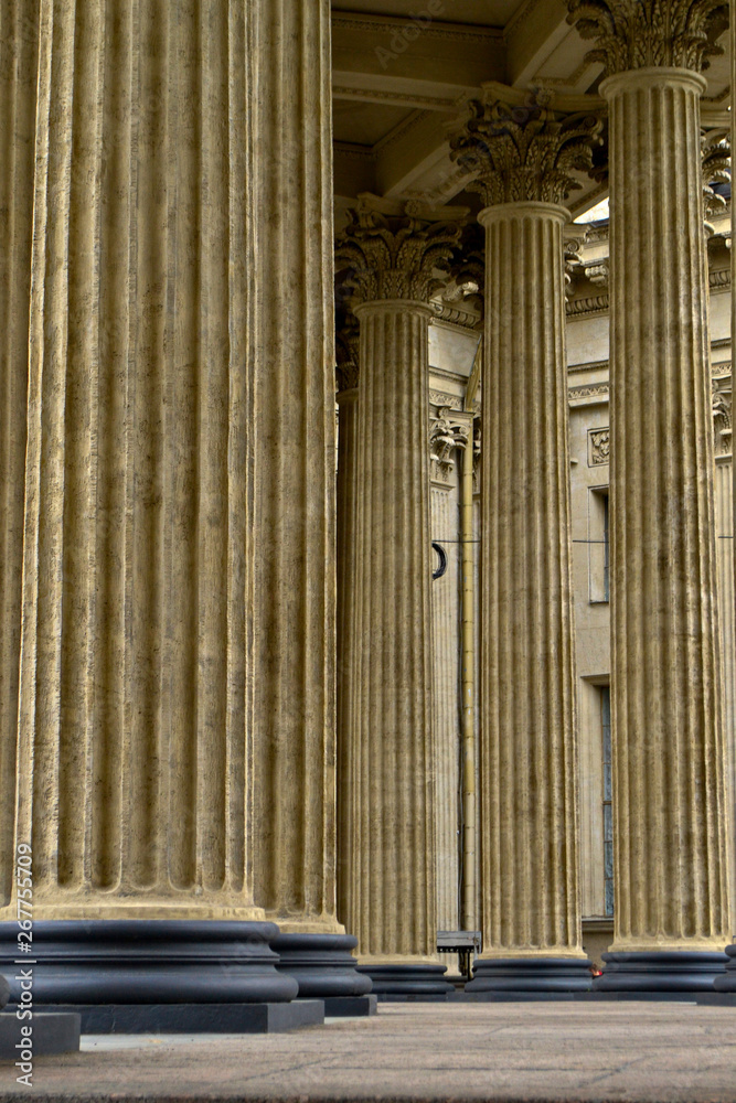 columns of the old building in Greek style columns of the old building in Greek style