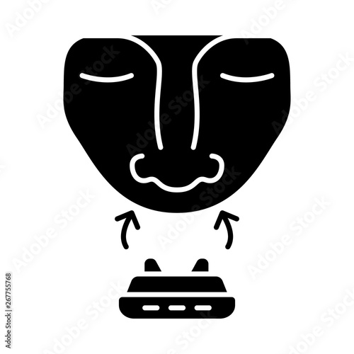 Anti snoring device glyph icon