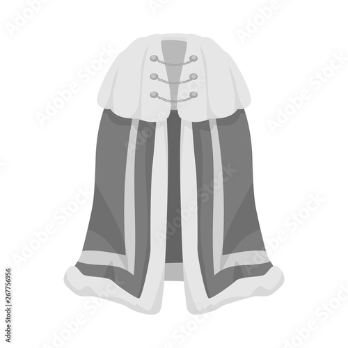 Isolated object of cape and king symbol. Set of cape and super vector icon for stock.