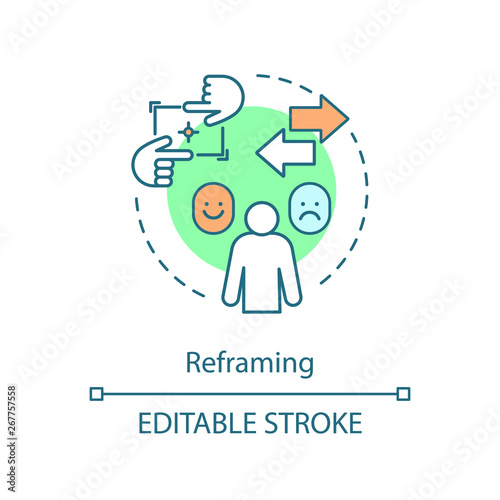 Reframing concept icon