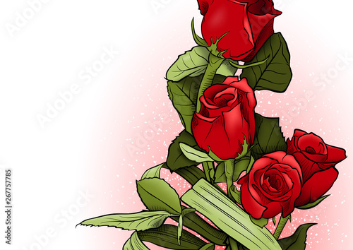 Red Roses Bouquet Greeting ...