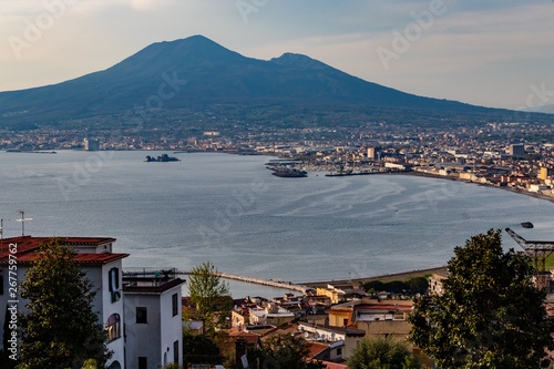 Vesuvius and the Bay of Naples by night, from Castellammare di Stabia photo