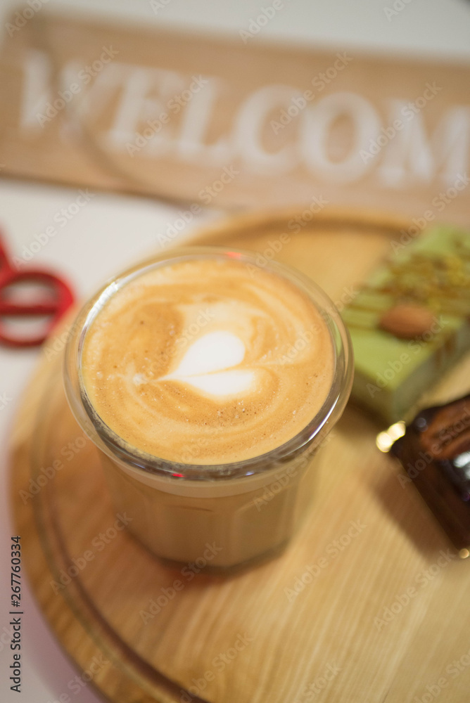 coffee and desserts are on wooden station... coffee and desserts are on wooden station...