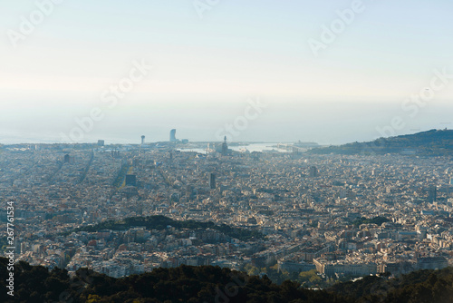 panoramic city and sea view