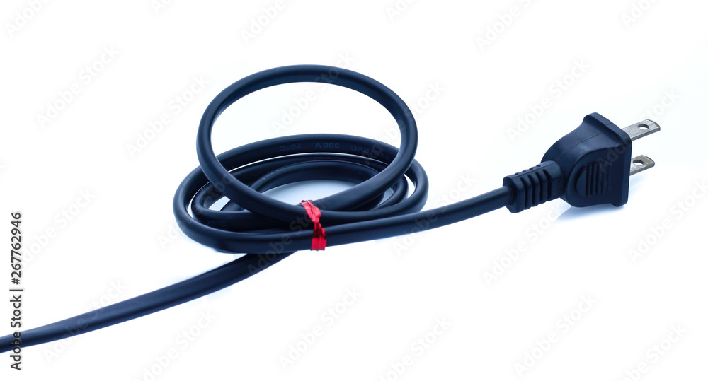 Electric plug isolated on the white background Electric plug isolated on the white background