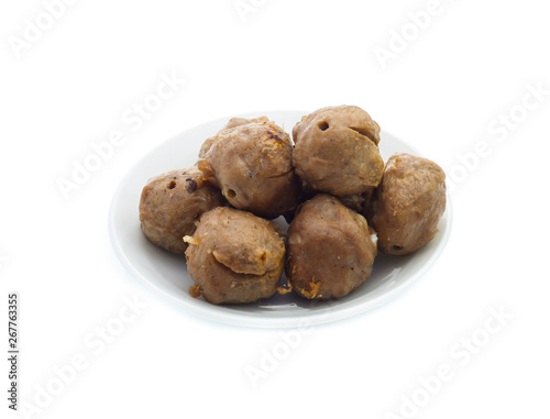 Meatball isolated on white background