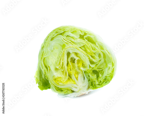 Green Iceberg lettuce on White Background © Poramet