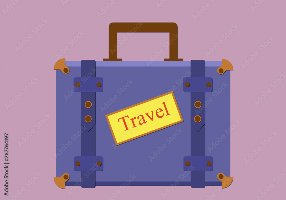 Suitcase for traveling on an isolated background Suitcase for traveling on an isolated background