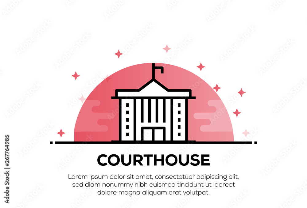Fototapeta premium COURTHOUSE ICON CONCEPT