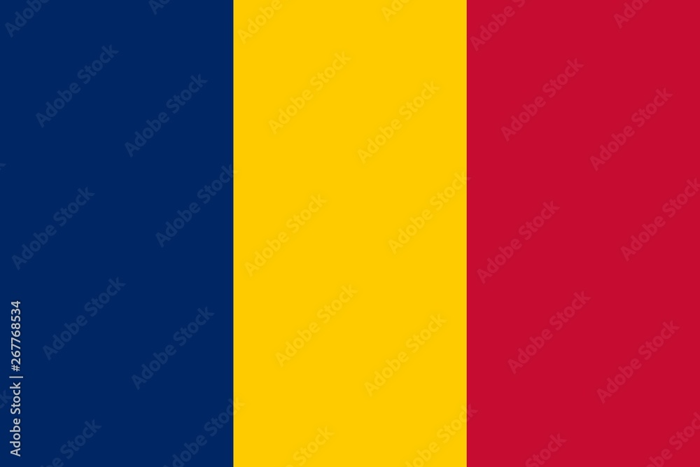 Flag Of Chad. Ratios and colors are observed. Flag Of Chad. Ratios and colors are observed.