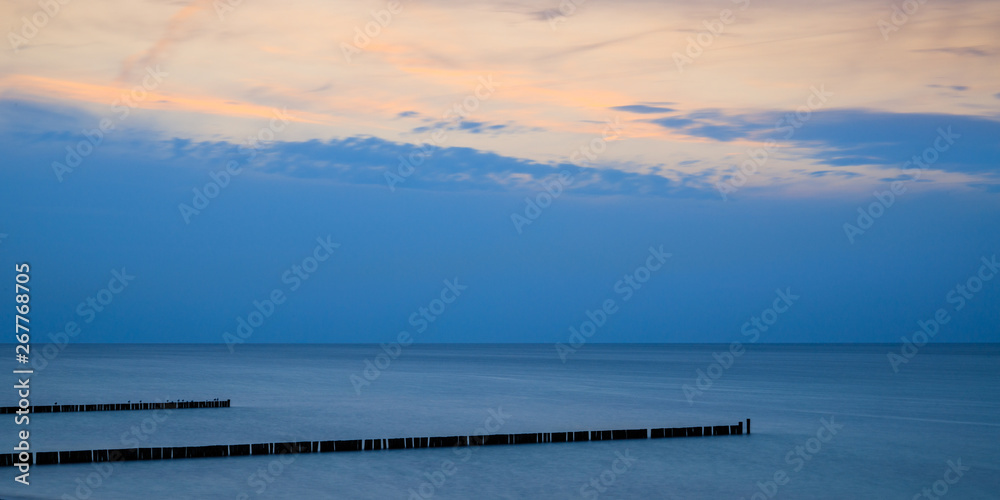 tramonto sul mar Baltico