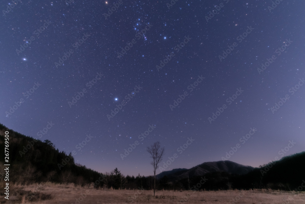 Naklejka premium 阿智村 星空