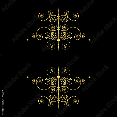 Page decoration elements or monograms. Can be used for designing books, cards, menus, advertisments, tattoo etc.