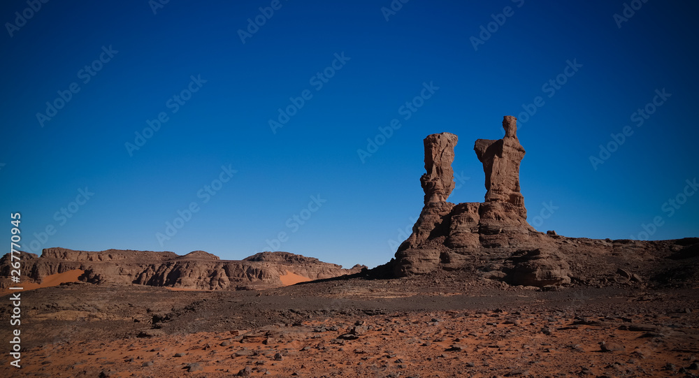 Abstract Rock formation at Tamezguida in Tassili nAjjer national park, Algeria