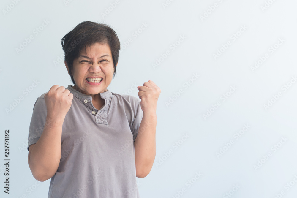 portrait of positive excited, surprised old woman portrait of positive excited, surprised old woman