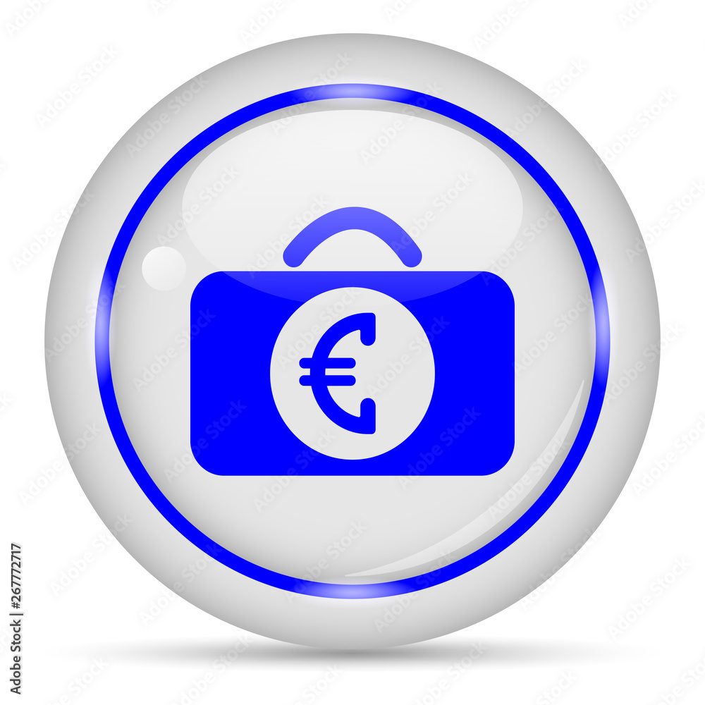 Euro icon. White glossy round vector icon in eps 10. Editable modern design internet button on white background. Euro icon. White glossy round vector icon in eps 10. Editable modern design internet button on white background.