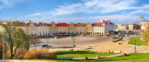 Panorama of square in beautiful Polish city Lublin
