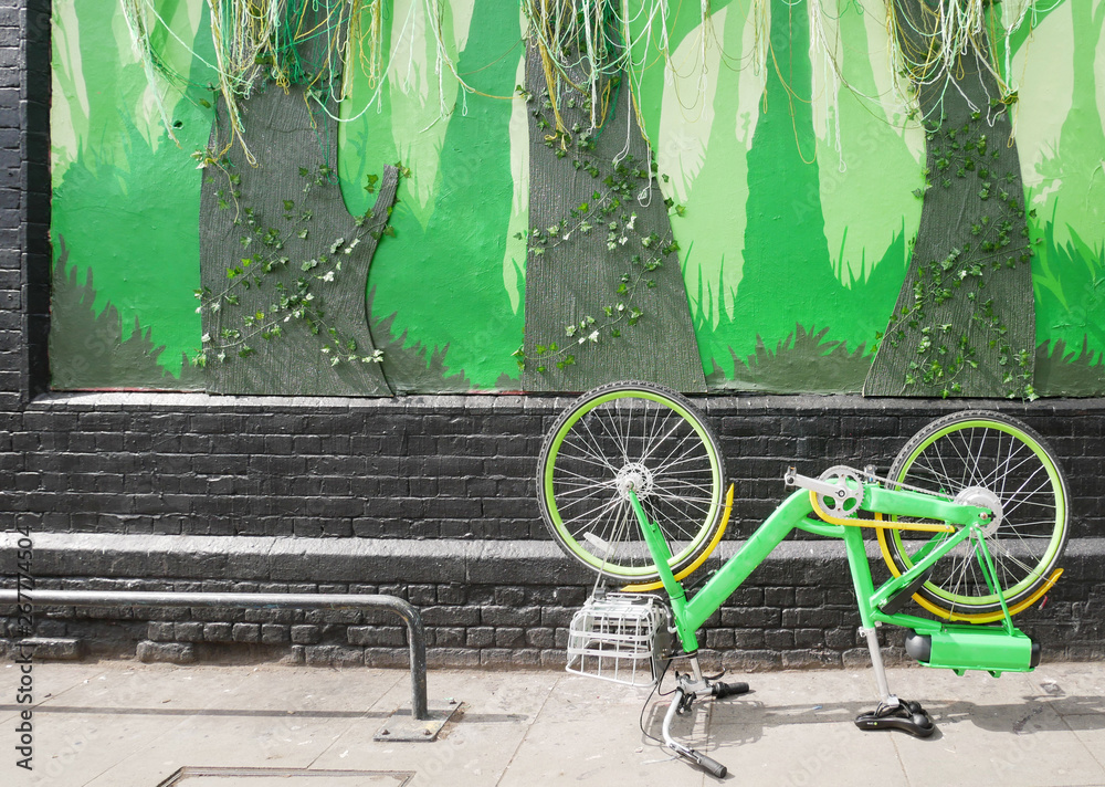 bicycle and urban mural