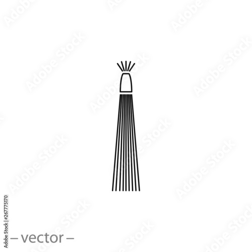 hair extension microcapsules icon,  line sign on white background - editable stroke vector illustration eps10