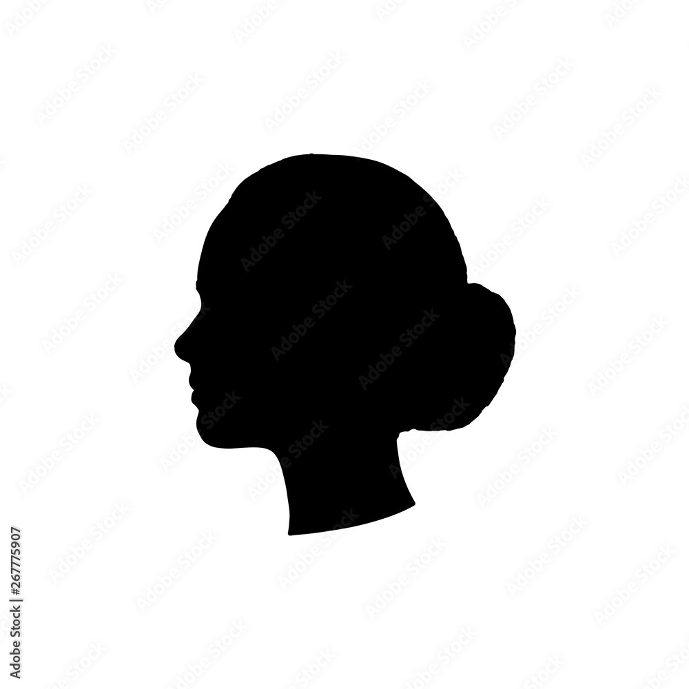 silhouette of female profile