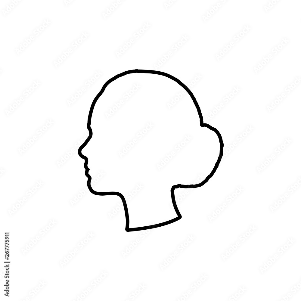 silhouette of female profile