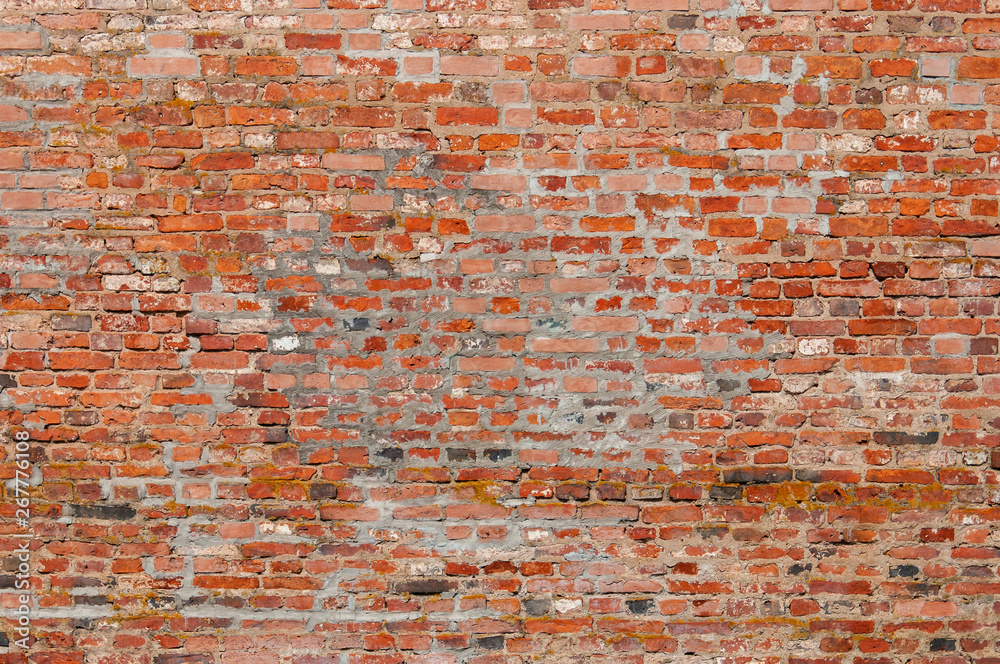 18th century wall. Background of old red bricks. 18th century wall. Background of old red bricks.