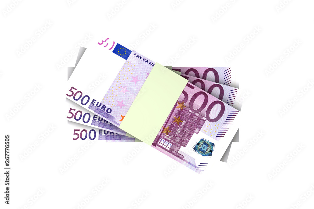Stack of Five Hundred Euro Banknotes Render Stack of Five Hundred Euro Banknotes Render