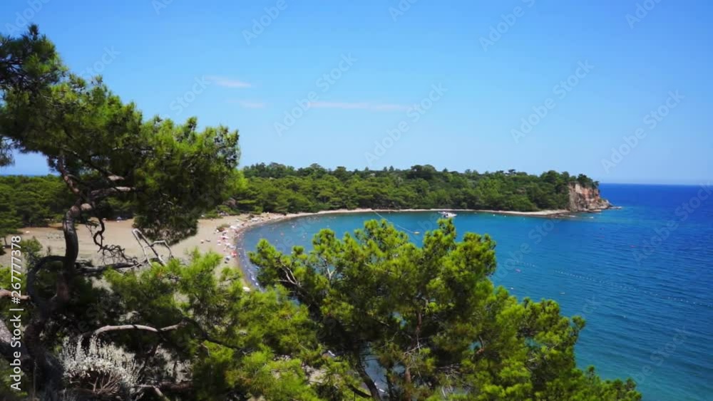 View from hill to Mediterranean Sea in Phaselis. City of ancient Lycia. Turkey. View from hill to Mediterranean Sea in Phaselis. City of ancient Lycia. Turkey.
