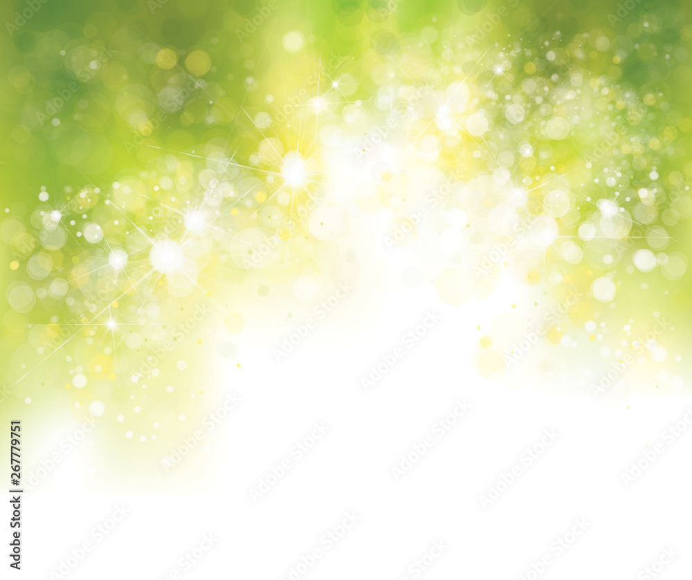 Vector green, spring  background.