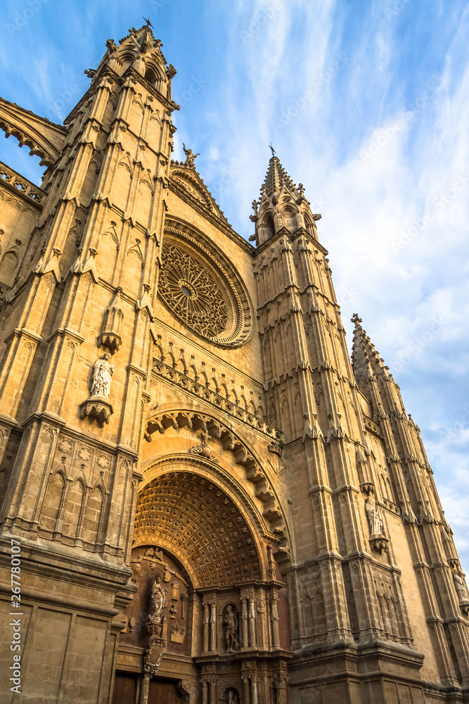 Naklejka premium La Seu Cathedral under Blue Sky