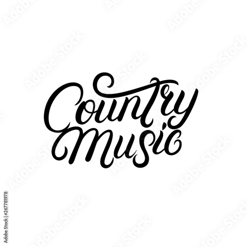 Country Music hand written lettering.