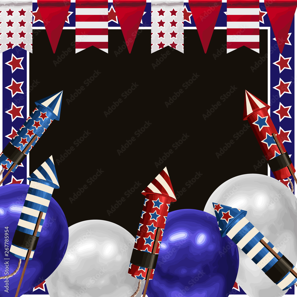 Obraz premium 4th of July Background design for greeting cards in super high resolution.