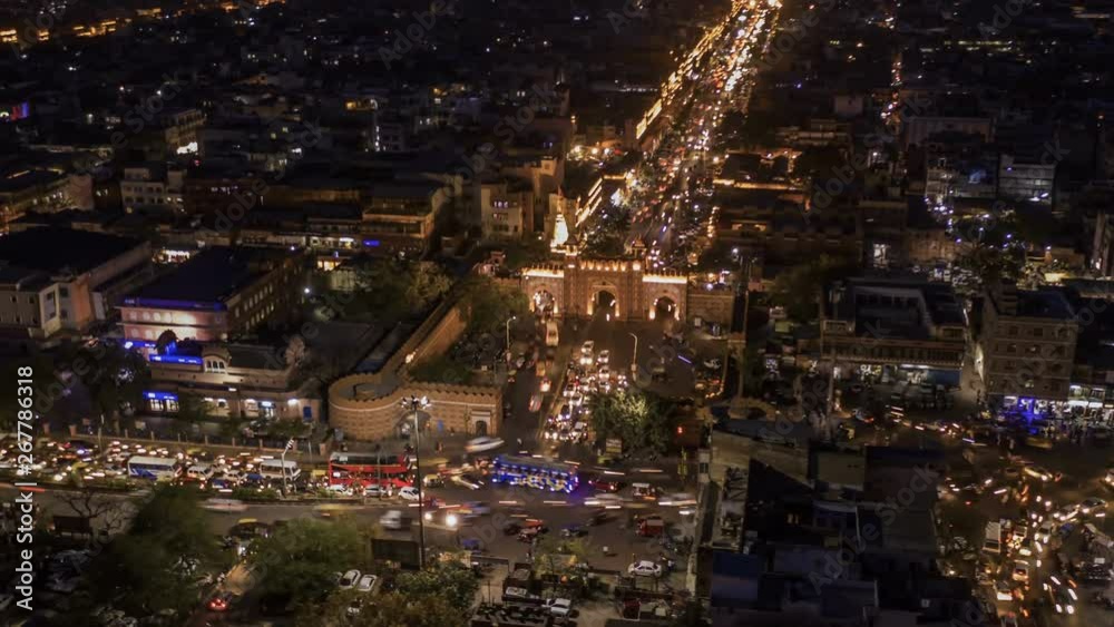 Gate in Jaipur 4k night hyper lapse