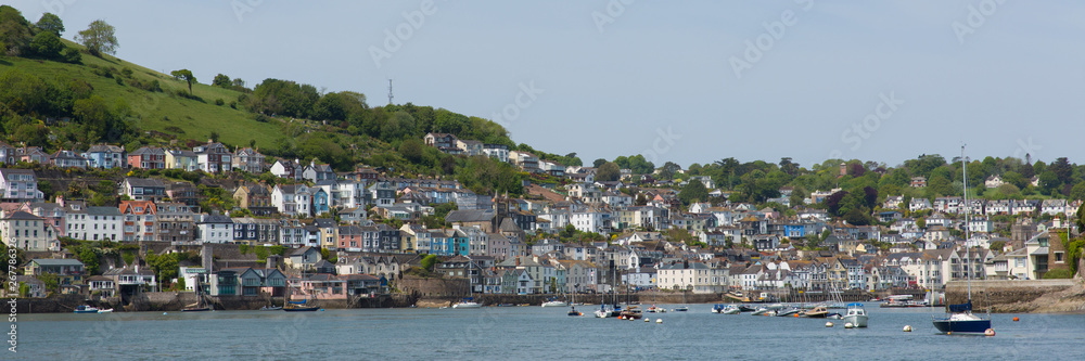 Dartmouth Devon historic English town harbour on the River Dart panoramic view