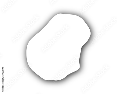 Karte von Nauru mit Schatten