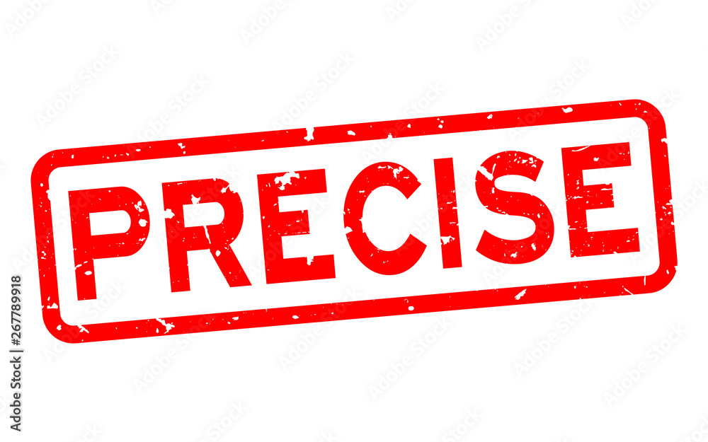 Grunge red preciser word square rubber seal stamp on white background Grunge red preciser word square rubber seal stamp on white background