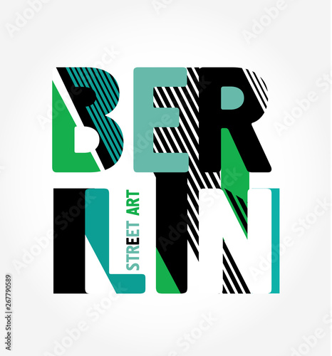 Cute print poster banner art - Berlin