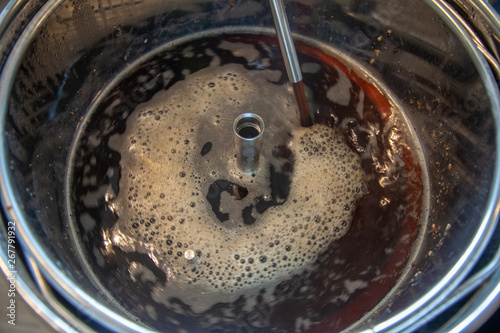 brewing beer in the home automatic brewery in the kitchen
