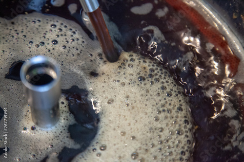 brewing beer in the home automatic brewery in the kitchen