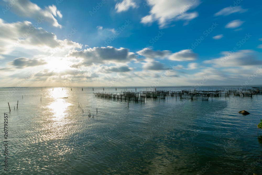 Beautiful sunset at Koh Yo (Yo Island) in Songkha, Thailand