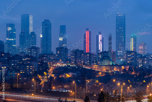 Mosque and 4.Levent Business Skyscrapers