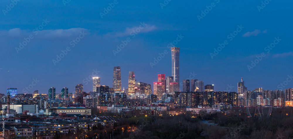 Obraz premium Beijing CBD Skyline Panorama