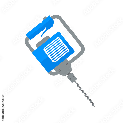 Hammer drill vector flat icon. Perforator tool