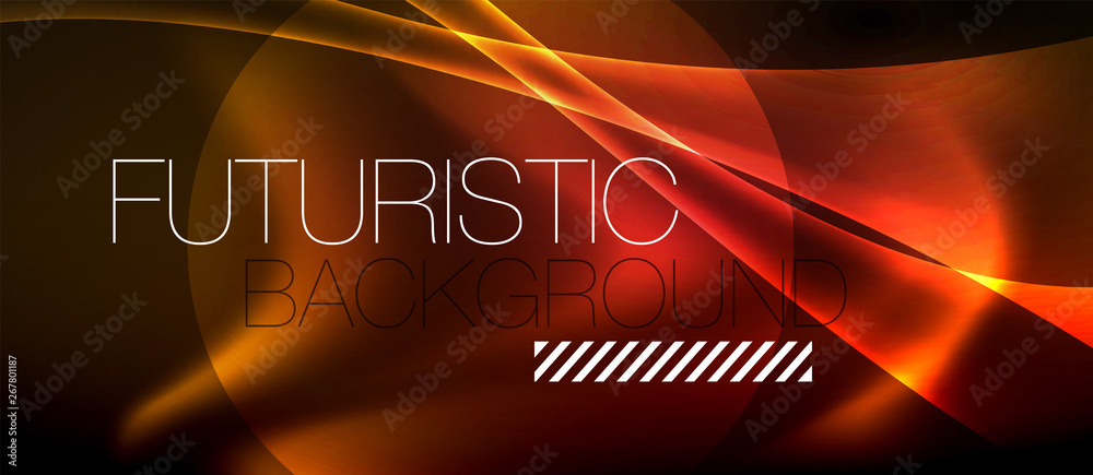 Neon color wave lines abstract background, magic techno futuristic light Neon color wave lines abstract background, magic techno futuristic light