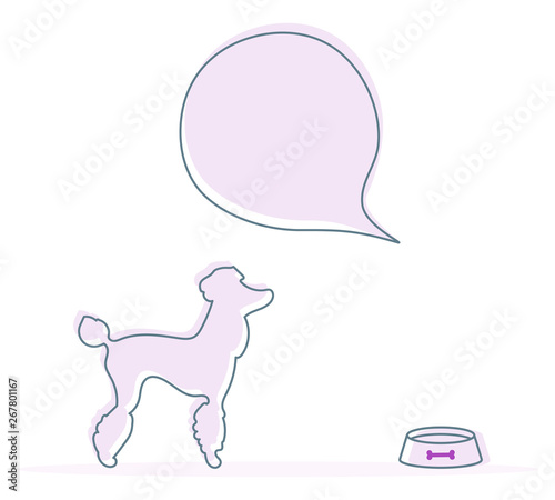 Dog, bowl. Health care, vet, nutrition