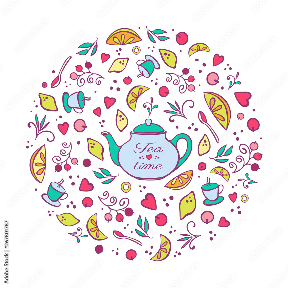 Tea time menu card Tea time menu card