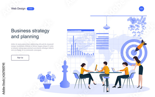 Idea concept for business analysis and brainstorm teamwork, creative innovation, consulting, financial report and project management strategy. Vector illustration.