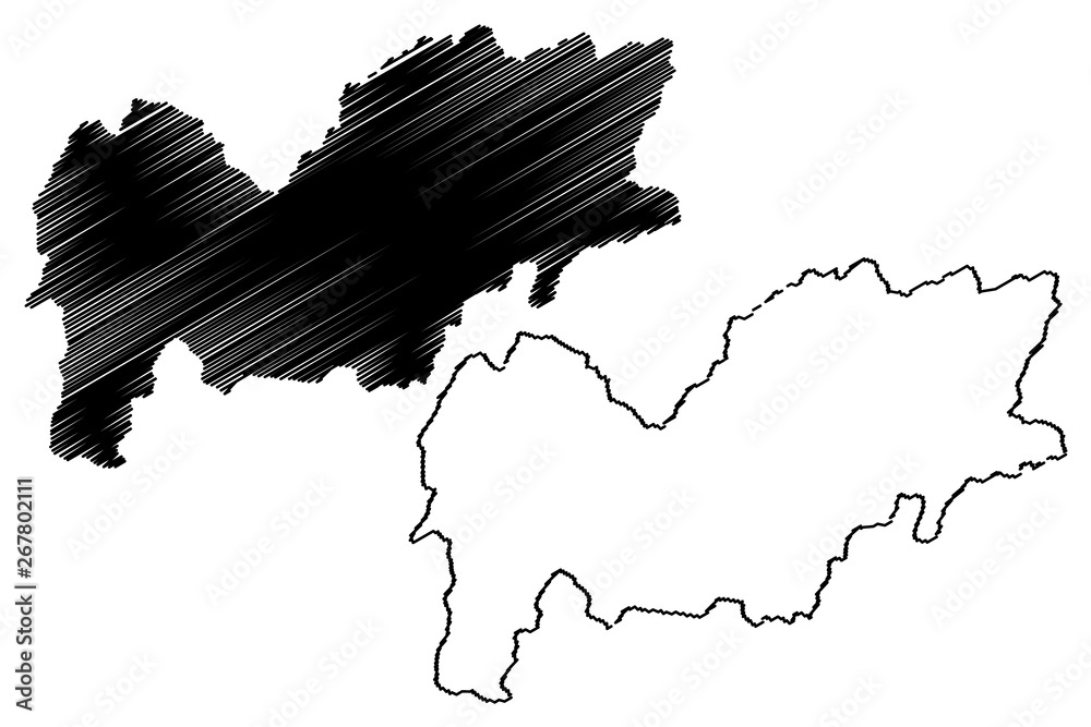 Urozgan Province (Islamic Republic of Afghanistan, Provinces of Afghanistan) map vector illustration, scribble sketch Uruzgan or Oruzgan map