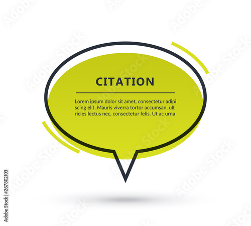 Quote speech bubble isolated on white background