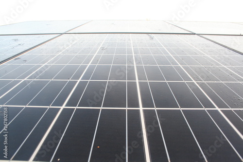 solar panel on background of blue sky